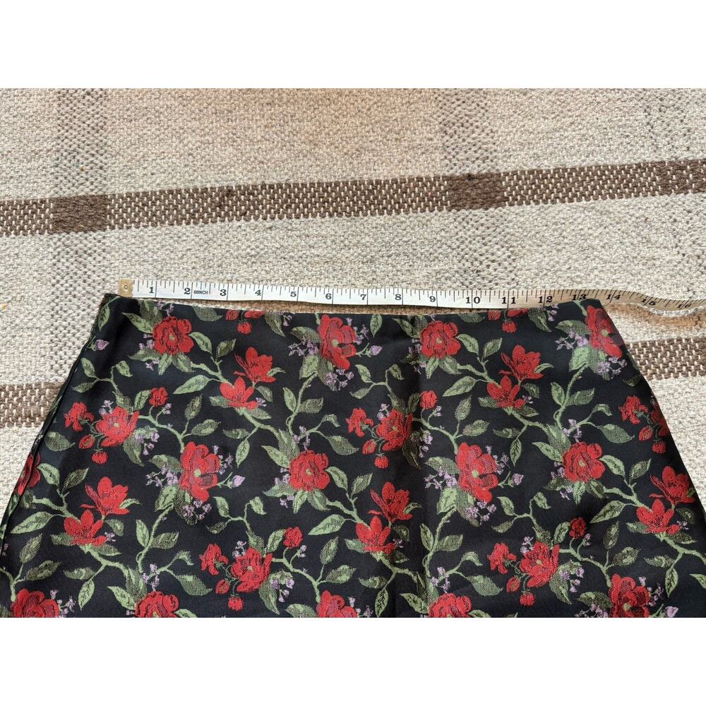 Reformation Veranda Skirt Es In Romance Mini Floral Red Black Size 4 Y2K Holiday - Picture 2 of 8